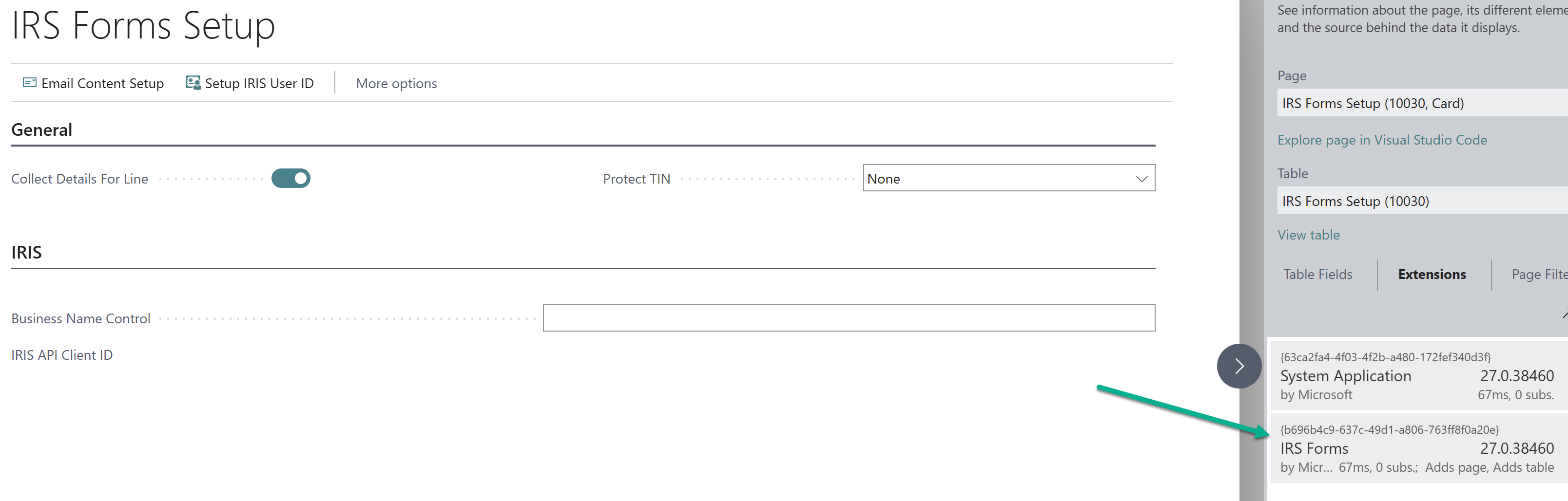 Example of Page Inspection